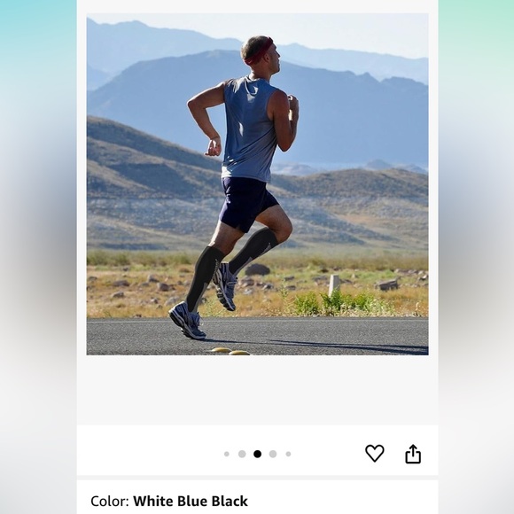 Double Couple 5 Pairs Compression Socks for Men/Women 20-30mmhg Knee High Spt - Picture 4 of 6